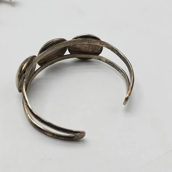 Southwestern Silver Snake Eyes Turquoise Squash Necklace Earrings Cuff Bracelet - Picture 3 of 16